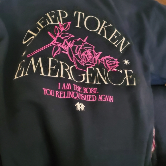 Black and Pink Sleep Token Emergence Rose Sweatshirt LARGE - Picture 8 of 12